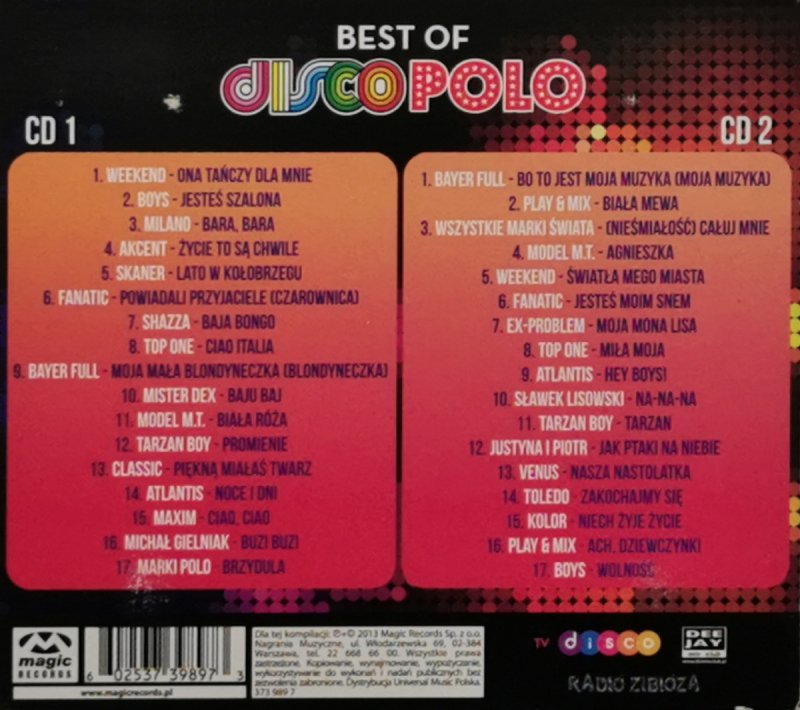 CD. BEST OF DISCOPOLO
