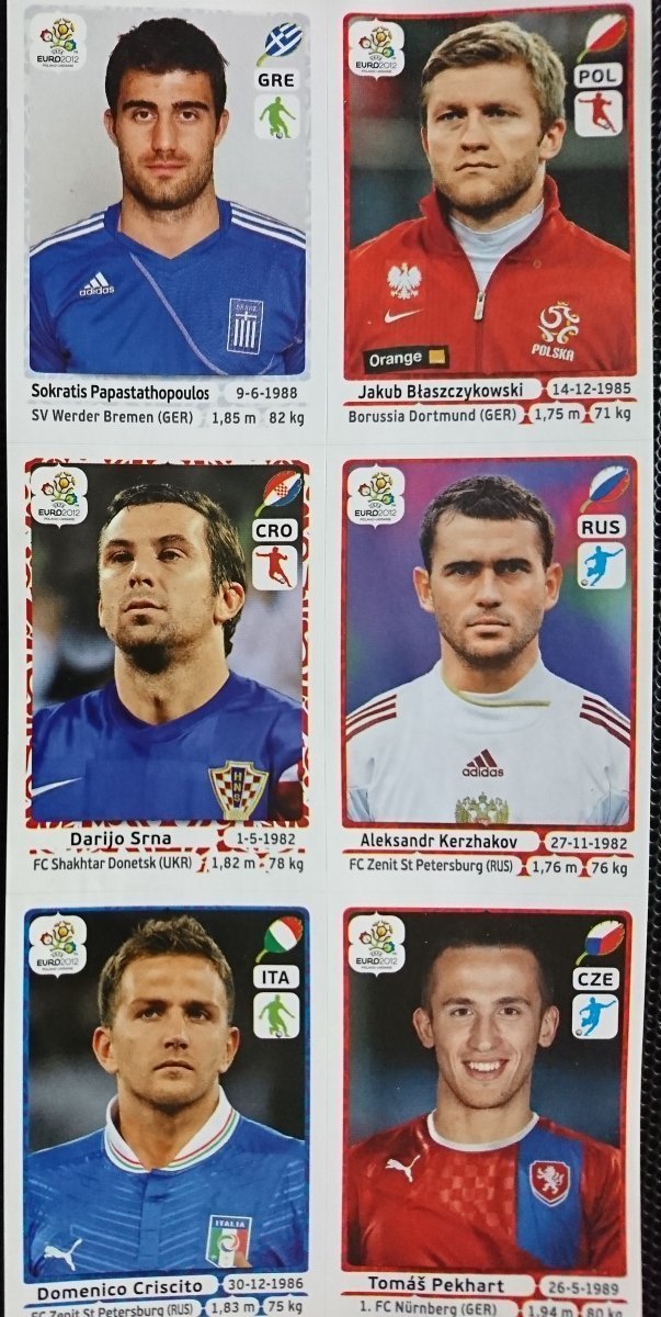 EURO 2012 NAKLEJKI NUMERY: 65 87 130 382 161 322