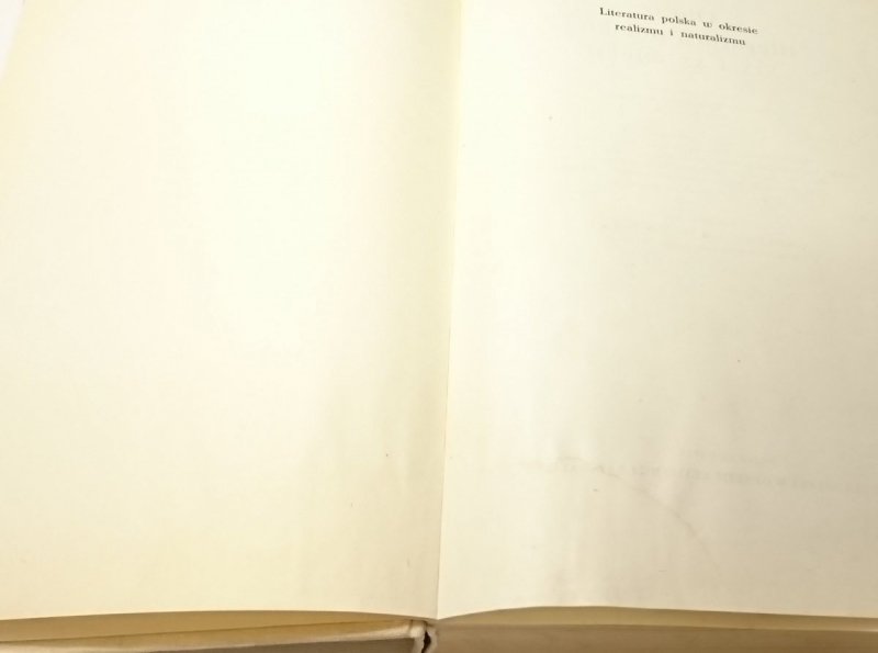LITERATURA POLSKA W OKRESIE REALIZMU I NATURALIZMU
