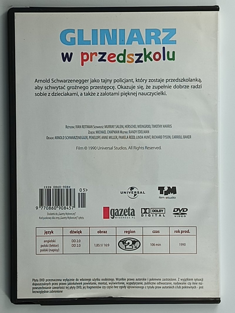 DVD. GLINIARZ W PRZEDSZKOLU