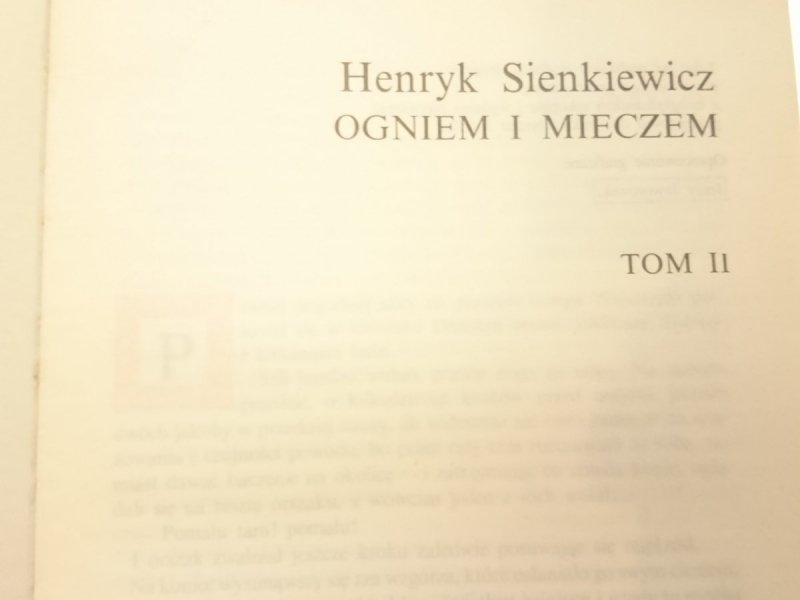 OGNIEM I MIECZEM TOM I i II - H. Sienkiewicz 1976