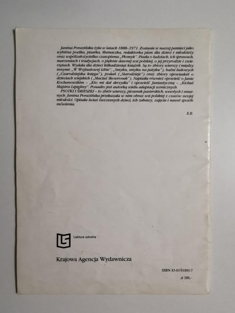 PSOTKI I ŚMIESZKI - Janina Porazińska 1987