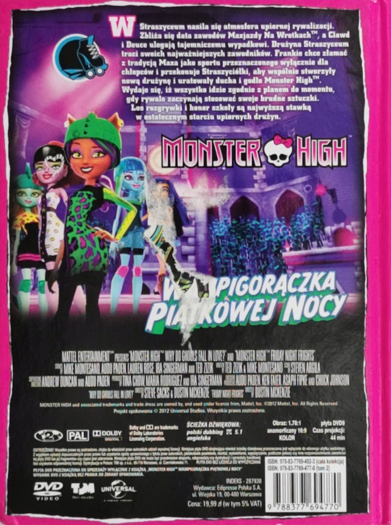 DVD. MONSTER HIGH WAMPIGORĄCZKA PIĄTKOWEJ NOCY