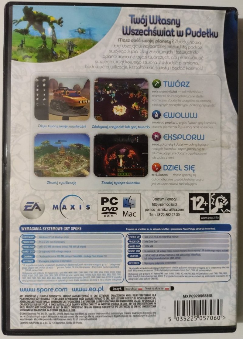 PC-DVD. SPORE – EA