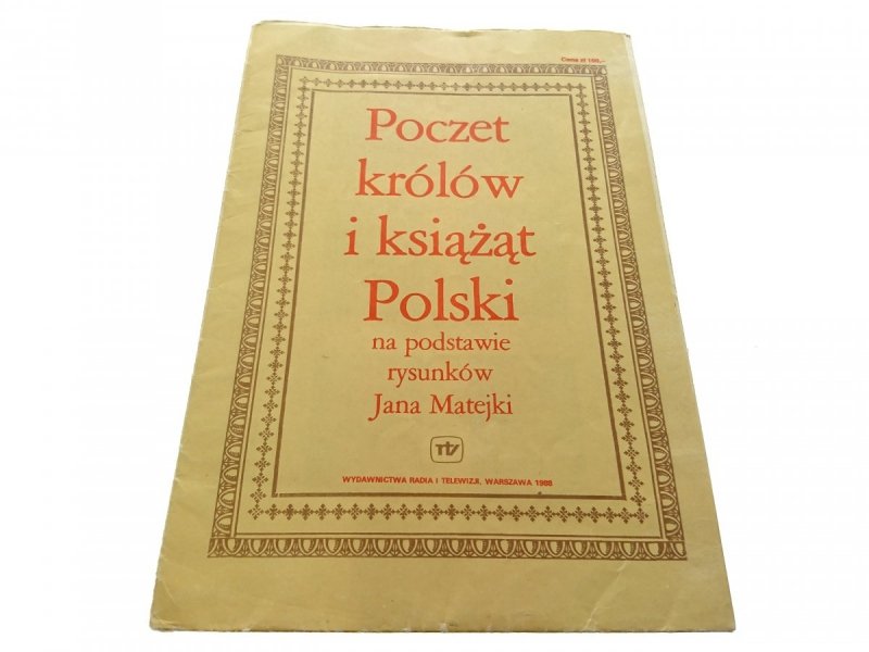 POCZET KRÓLÓW I KSIĄŻĄT POLSKI 1988