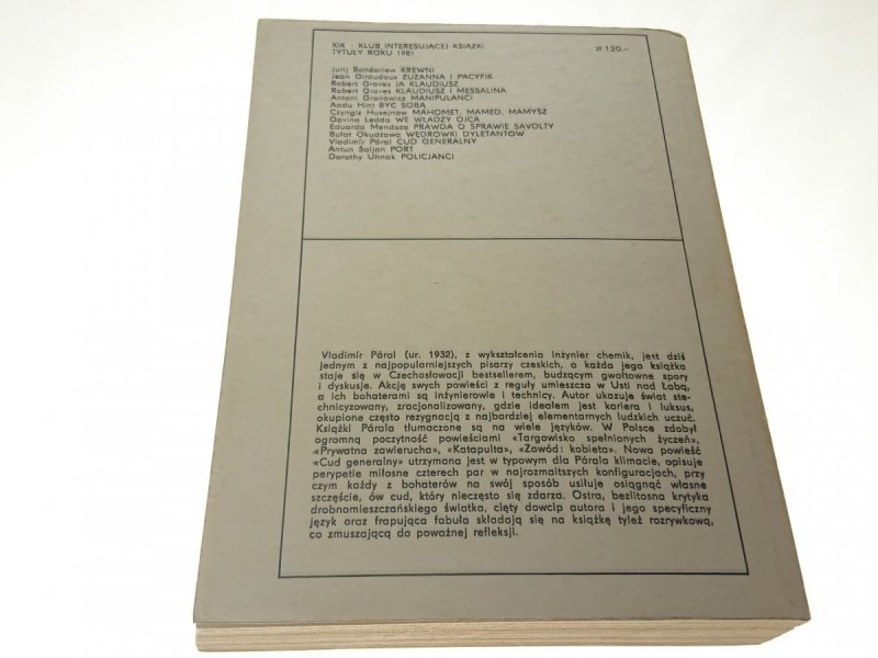 CUD GENERALNY - Vladimir Paral 1982