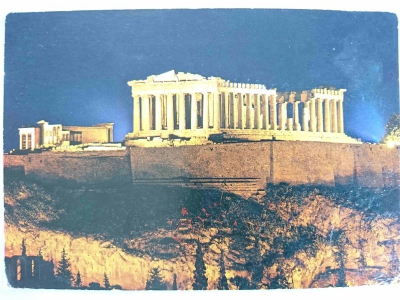GREECE. ATHENS. THE ILLUMINATED ACROPOLIS