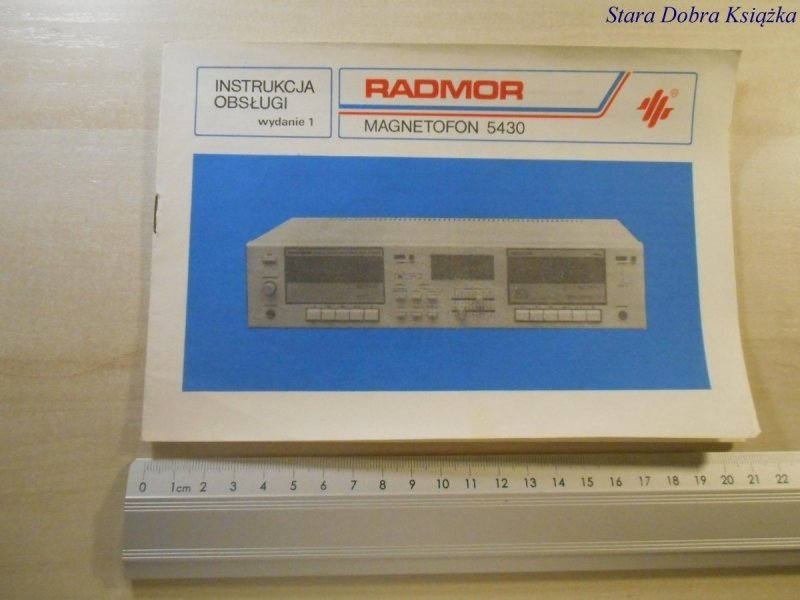 RADMOR. MAGETOFON 54430. INSTRUKCJA OBSŁUGI