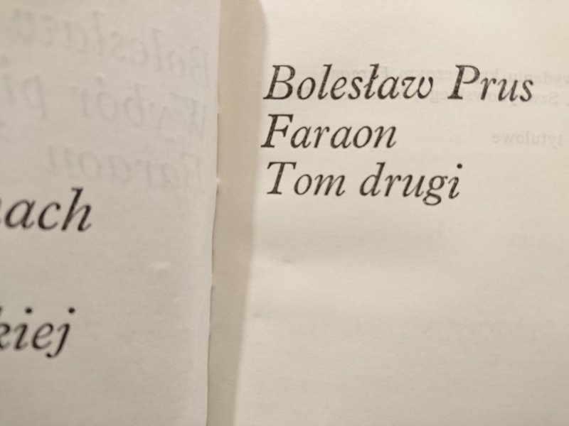 BOLESŁAW PRUS WYBÓR PISM TOM 10 FARAON TOM II