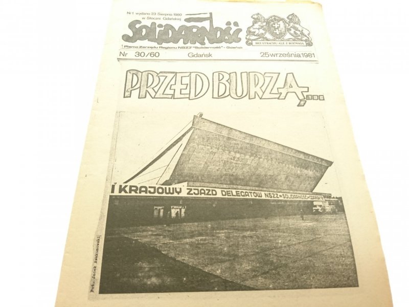 SOLIDARNOŚĆ NR 30/60 GDAŃSK 25 WRZEŚNIA 1981
