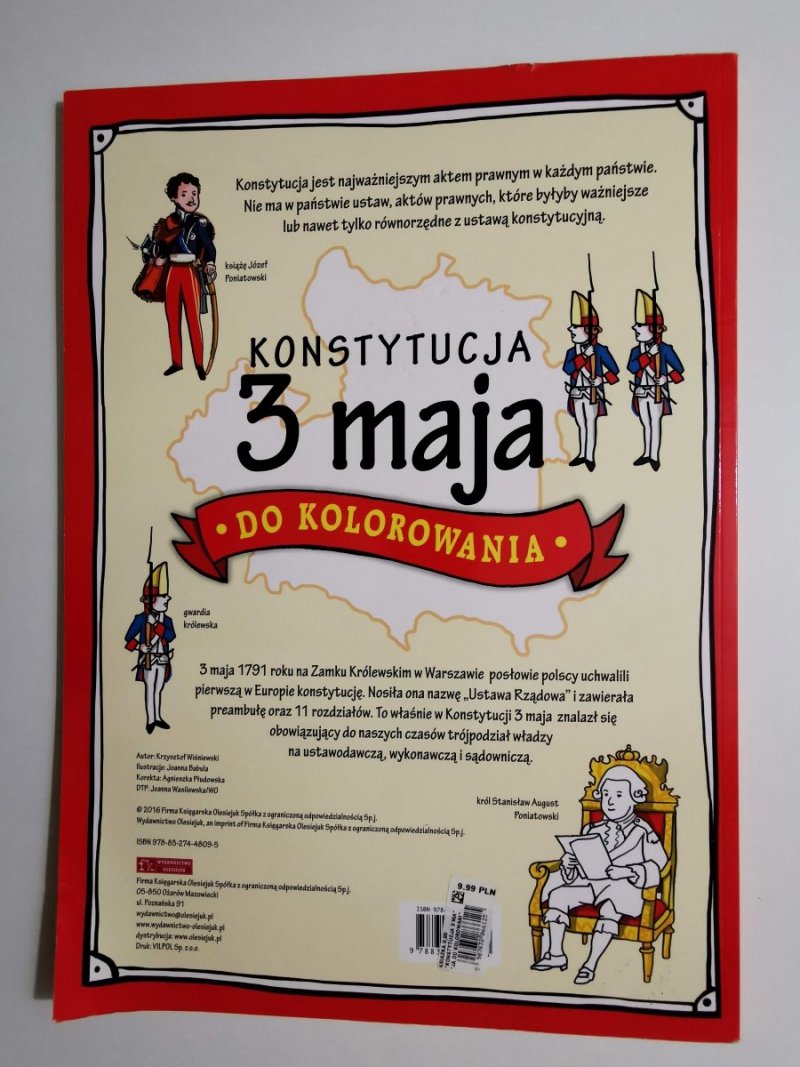 KONSTYTUCJA 3 MAJA DO KOLOROWANIA Krzysztof Wiśniewski 2016