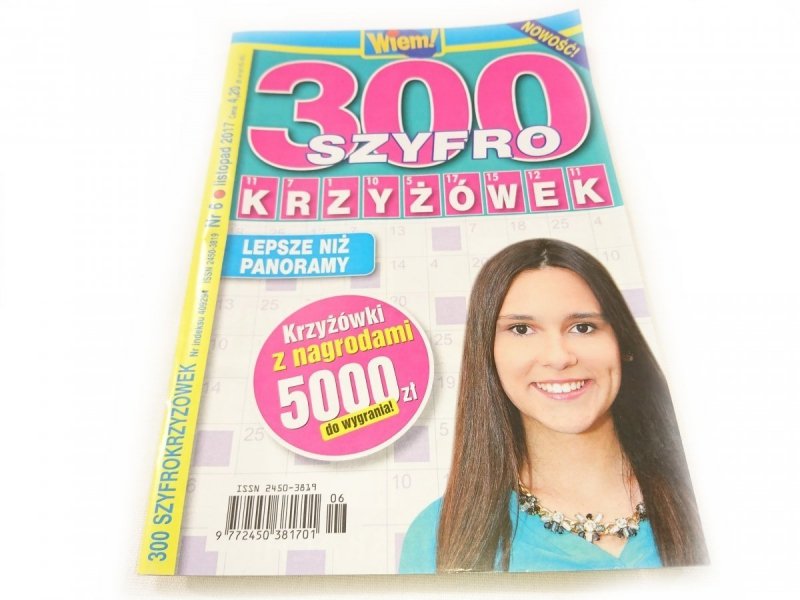 300 SZYFRO KRZYŻÓWEK NR 6 LISTOPAD 2017