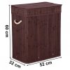 Kosz na pranie bambusowy z pokrywą 100L wenge