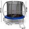 Trampolina z siatką i drabinką HENZEN 244 cm niebieska FT 8