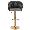 Hoker barowy Cofton Gold grafitowy Velvet