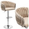 Hoker barowy Cofton Chrom beżowy Velvet