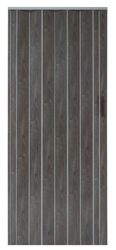 Drzwi harmonijkowe 001P DĄB GRAFIT MAT - 90 cm