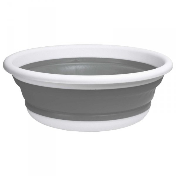 Miska okrągła 37 cm biało-szara ELBA COMPACT 9 litrów