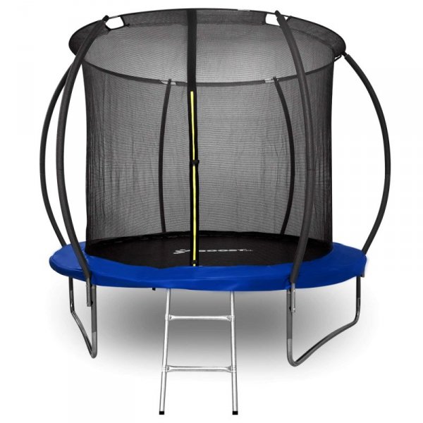 Trampolina z siatką i drabinką HENZEN 244 cm niebieska FT 8