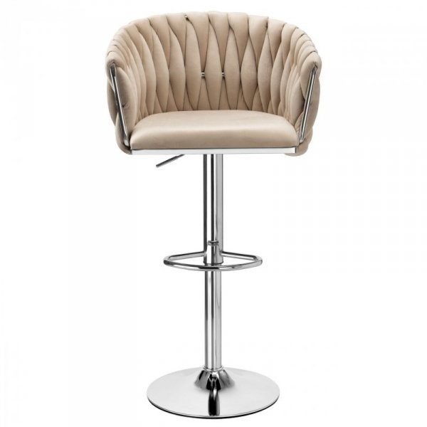 Hoker barowy Cofton Chrom beżowy Velvet