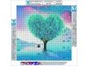Haft Diamentowy, Obraz, Mozaika Diamentowa Diamond Painting, DRZEWO - SERCE 30x30cm
