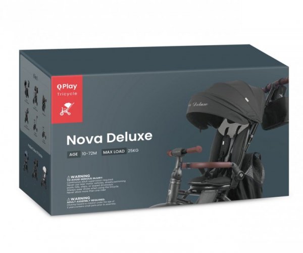 Qplay Rowerek Trójkołowy Nova Deluxe Black
