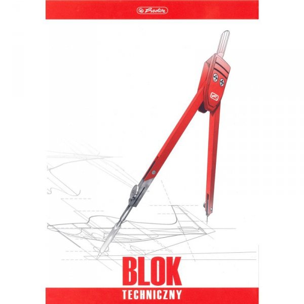 Blok techniczny szkolny A4 biały 10 kartek 170g 09583626 HERLITZ