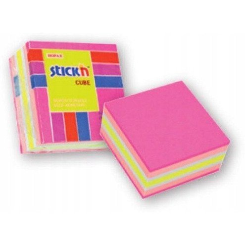 Bloczek STICK&quot;N 51x51mm różowy-mix neon i pastel 21533