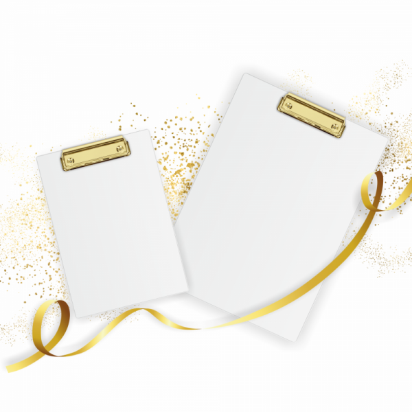 Deska z klipem Clipboard A4 biała (złoty mechanizm) KHG-01-10 BIURFOL