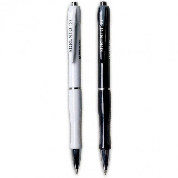 Długopis SORENTO Black- White TT7164 PENMATE