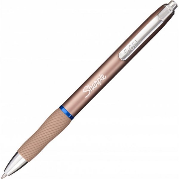 Długopis żelowy S-GEL METAL ZŁOTY 0,7mm niebieski SHARPIE