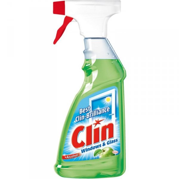Płyn do szyb CLIN 500ml z rozpylaczem JABŁKO+ALKOHOL