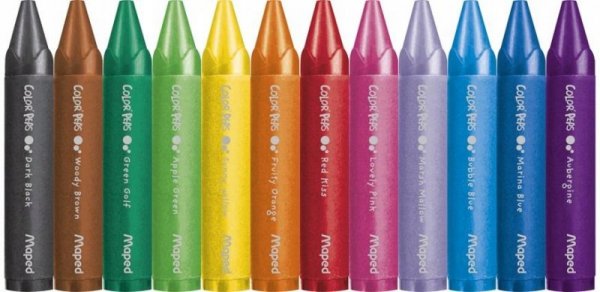 Kredki COLORPEPS świecowe JUMBO 12 kolorów 861311 MAPED