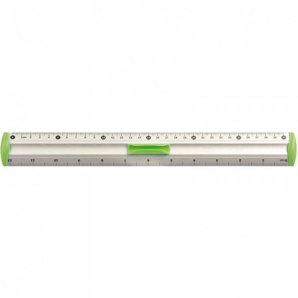 Linijka aluminiowa 30cm uchwyt zielony BL040-ZC TETIS