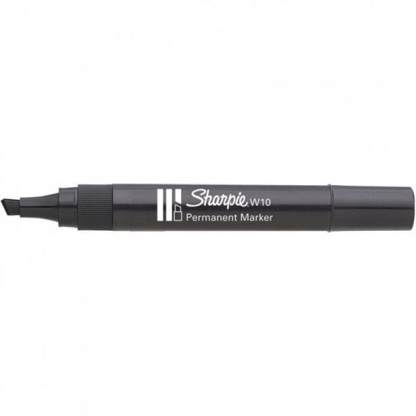 Marker permanentny W10 ścięty czarny S0192654 SHARPIE