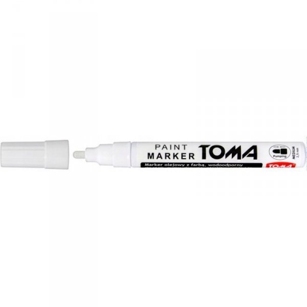Marker olejowy TO-440 grubość 2.5mm biały TOMA