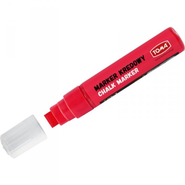 Markery kredowe końcówka 15x8mm czerwone TO-290 22 TOMA