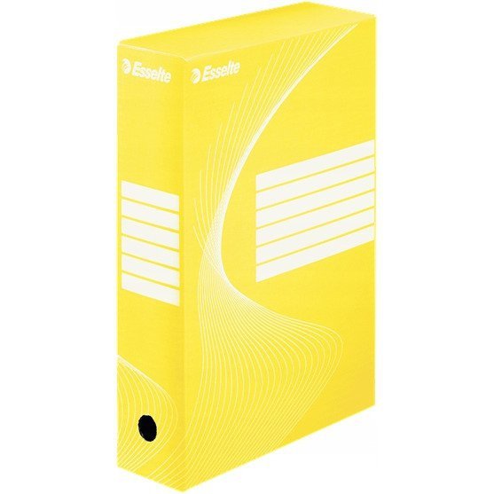 Pudło archiwizacyjne na dokumenty 80mm Standard żółte 128413 ESSELTE