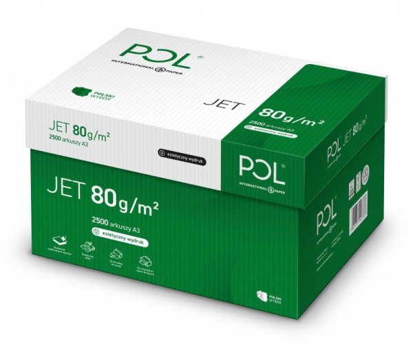 Papier ksero A3 80g POLJET (5 ryz ) klasa białości A