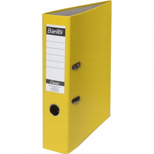 Segregator na dokumenty A4 80mm XXL żółty z szyną 100551786 BANTEX