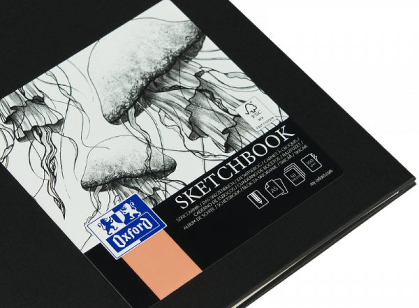 Szkicownik Sketchbook A5 50k 100g czarny 400152644 OXFORD
