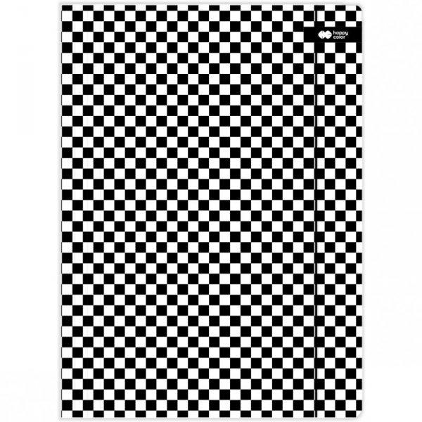 Teczka kartonowa z gumką SKATE szachownica mix 24x31cm HA 7621 2431-SK02 HAPPY COLOR