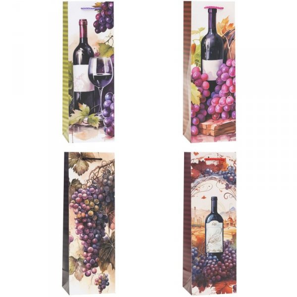 Torebka prezentowa 12x36x9cm Lux TBF-24048-BB ROZETTE