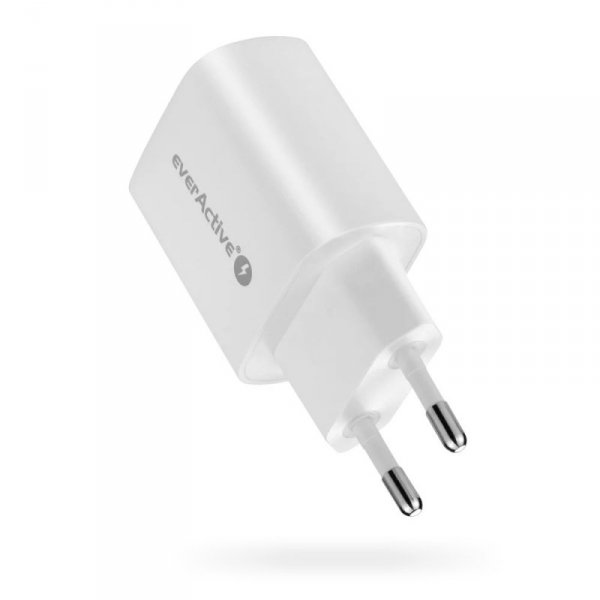 Ładowarka sieciowa 230V EVERACTIVE SC-220 2xUSB-A 12W 2,4A biała