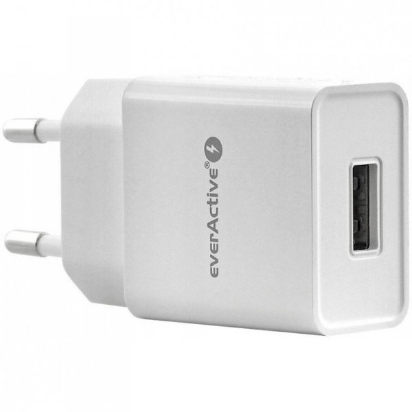 Ładowarka sieciowa 230V EVERACTIVE SC-200 1xUSB 2,4A biała