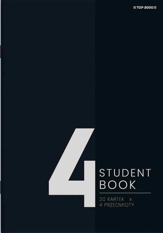 Zeszyt A4 80k kratka 4 przedmioty STUDENT BOOK 400183848 TOP 2000