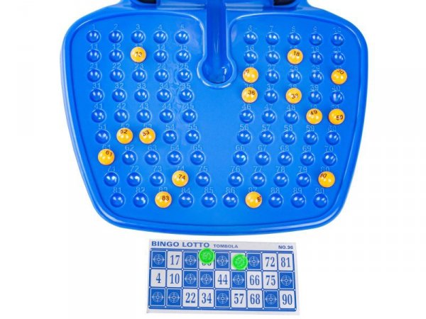 Gra Rodzinna, Towarzyska BINGO Loteria, Maszyna Losująca + Karty