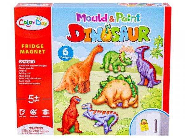 Kreatywny Zestaw Stwórz Magnes, Odlew DIY DINOZAURY Zrób To Sam