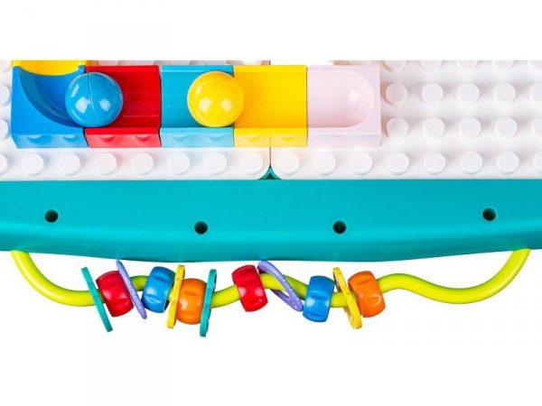 Multifunkcyjny Edukacyjny Stolik 2w1 Pianinko Ciuchcia Mikrofon Klocki Bluetooth Akumulator