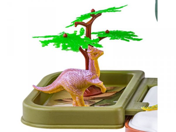 Duży Zestaw Dinozaurów W Plecaku Figurki W Walizce DINOZAURY Wulkan Akcesoria 30 El.